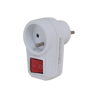 ESPERANZA ROZGAŁĘŹNIK/ADAPTER ELEKTR. 1 GN. WŁ. BIAŁY ELK301W
