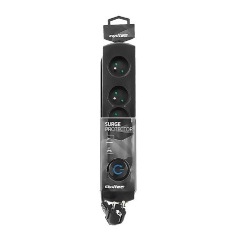 Listwa zasilająca Qoltec 50104 (1,5m; kolor czarny) Listwa zasilająca Qoltec 50104 (1,5m; kolor czarny)