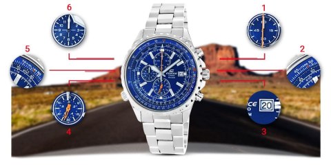 Zegarek Męski CASIO EDIFICE EF-527D-2AVUEF 10 BAR Zegarek Męski CASIO EDIFICE EF-527D-2AVUEF 10 BAR