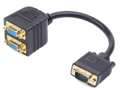 Adapter GEMBIRD VGA(M) - 2 x VGA(F) VGA (wtyk)- 2x VGA (gniazdo) CC-VGAX2-20CM Adapter GEMBIRD VGA(M) - 2 x VGA(F) VGA (wtyk)- 2x VGA (gniazdo) CC-VGAX2-20CM