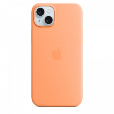 Etui silikonowe z MagSafe do iPhonea 15 Plus - pomarańczowy sorbet Etui silikonowe z MagSafe do iPhonea 15 Plus - pomarańczowy sorbet