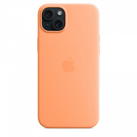 Etui silikonowe z MagSafe do iPhonea 15 Plus - pomarańczowy sorbet Etui silikonowe z MagSafe do iPhonea 15 Plus - pomarańczowy sorbet