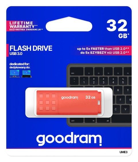 Pendrive GOODRAM UME3 32 GB Pomarańczowy (32 GB /USB 3.0 /Pomarańczowy ) Pendrive GOODRAM UME3 32 GB Pomarańczowy (32 GB /USB 3.0 /Pomarańczowy )