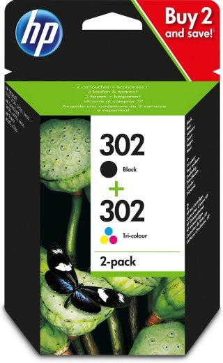 HP Zestaw 2 oryginalnych wkładów atramentowych 302 (czarny i trójkolorowy)