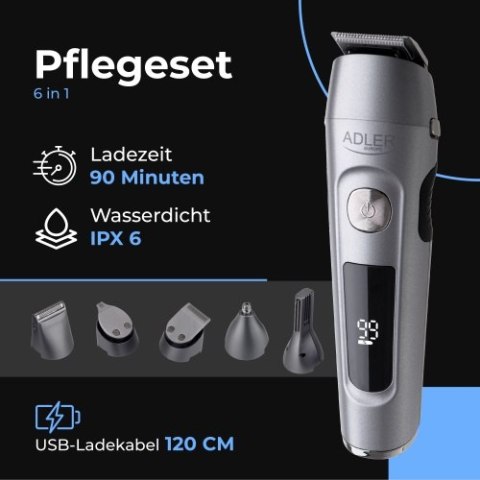 Zestaw do Pielęgnacji 6 w 1 z Wyś. LCD i Bazą Ładującą Zestaw do Pielęgnacji 6 w 1 z Wyś. LCD i Bazą Ładującą