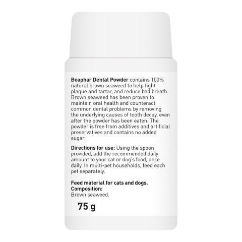 Beaphar Dental powder 75g brunatnice, jama ustna
