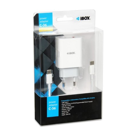 Ładowarka IBOX ILUC36W(1x USB 2.03000mA12V) Ładowarka IBOX ILUC36W(1x USB 2.03000mA12V)