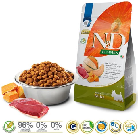 FARMINA N&D PUMPKIN DOG DUCK PUMPKIN & CANTALOUPE ADULT MINI 2kg FARMINA N&D PUMPKIN DOG DUCK PUMPKIN & CANTALOUPE ADULT MINI 2kg