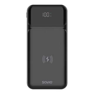 Powerbank SAVIO BA-09 10000mAh, ładowanie indukcyjne