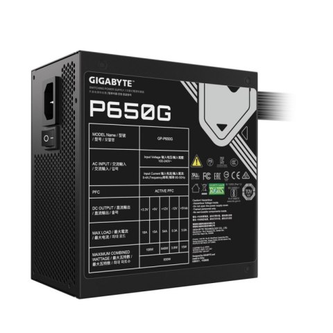 Zasilacz PC GIGABYTE 650W GP-P650G Zasilacz PC GIGABYTE 650W GP-P650G