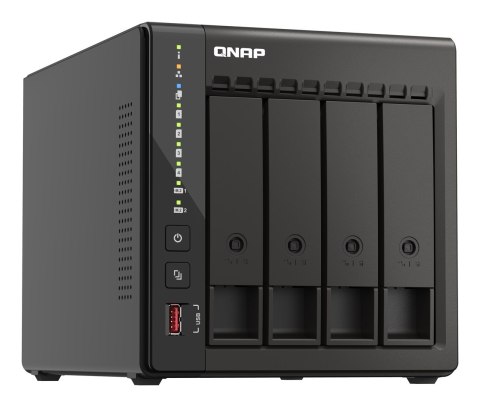 Qnap TS-453E-8G, Tower, 4 x 2.5"/3.5" SATA , Intel Celeron J6412 4C/4T, 8 GB DDR4 onboard not expandable, 2 x 2.5GbE, External a Qnap TS-453E-8G, Tower, 4 x 2.5"/3.5" SATA , Intel Celeron J6412 4C/4T, 8 GB DDR4 onboard not expandable, 2 x 2.5GbE, External a