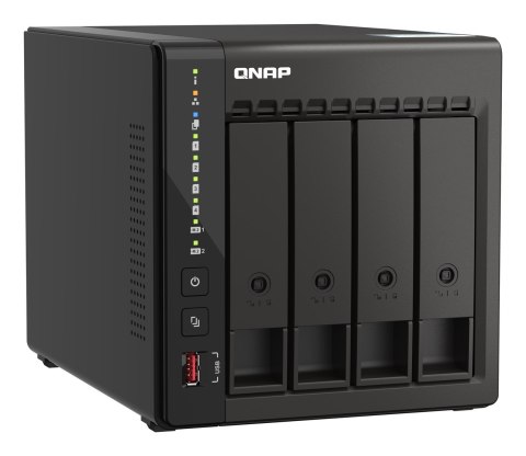 Qnap TS-453E-8G, Tower, 4 x 2.5"/3.5" SATA , Intel Celeron J6412 4C/4T, 8 GB DDR4 onboard not expandable, 2 x 2.5GbE, External a Qnap TS-453E-8G, Tower, 4 x 2.5"/3.5" SATA , Intel Celeron J6412 4C/4T, 8 GB DDR4 onboard not expandable, 2 x 2.5GbE, External a
