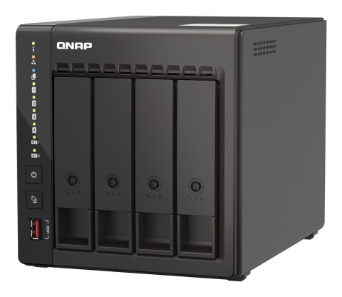 Qnap TS-453E-8G, Tower, 4 x 2.5"/3.5" SATA , Intel Celeron J6412 4C/4T, 8 GB DDR4 onboard not expandable, 2 x 2.5GbE, External a Qnap TS-453E-8G, Tower, 4 x 2.5"/3.5" SATA , Intel Celeron J6412 4C/4T, 8 GB DDR4 onboard not expandable, 2 x 2.5GbE, External a