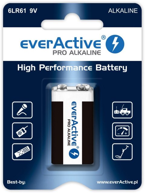 EVERACTIVE BATERIA ALKALICZNA 6LR61 9V - BLISTER (1 SZT.) EV6LR61-PRO EVERACTIVE BATERIA ALKALICZNA 6LR61 9V - BLISTER (1 SZT.) EV6LR61-PRO