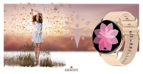 Smartwatch Giewont Różowy GW330-1 Różowe Złoto-Róż Pudrowy Pasek Silikonowy + Bransoleta Różowe Złoto Smartwatch Giewont Różowy GW330-1 Różowe Złoto-Róż Pudrowy Pasek Silikonowy + Bransoleta Różowe Złoto