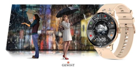 Smartwatch Giewont Różowy GW330-1 Różowe Złoto-Róż Pudrowy Pasek Silikonowy + Bransoleta Różowe Złoto Smartwatch Giewont Różowy GW330-1 Różowe Złoto-Róż Pudrowy Pasek Silikonowy + Bransoleta Różowe Złoto