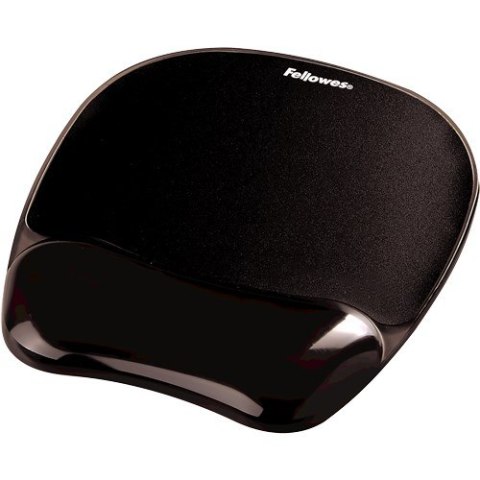 Fellowes CRYSTAL podkładka pod mysz i nadgarstek żelowa czarna Fellowes CRYSTAL podkładka pod mysz i nadgarstek żelowa czarna