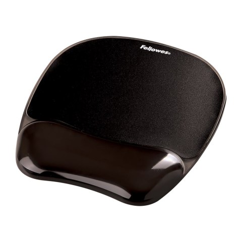 Fellowes CRYSTAL podkładka pod mysz i nadgarstek żelowa czarna Fellowes CRYSTAL podkładka pod mysz i nadgarstek żelowa czarna