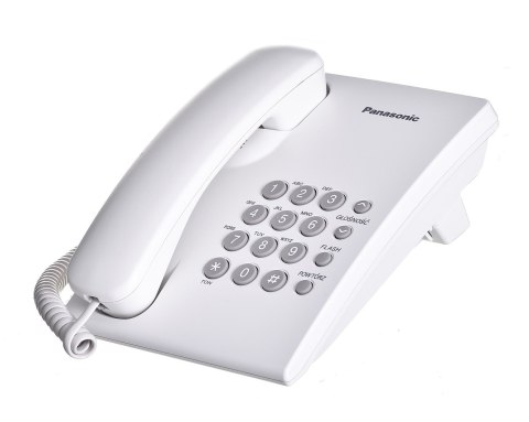 Telefon przewodowy Panasonic KX-TS 500PDW Biały Telefon przewodowy Panasonic KX-TS 500PDW Biały