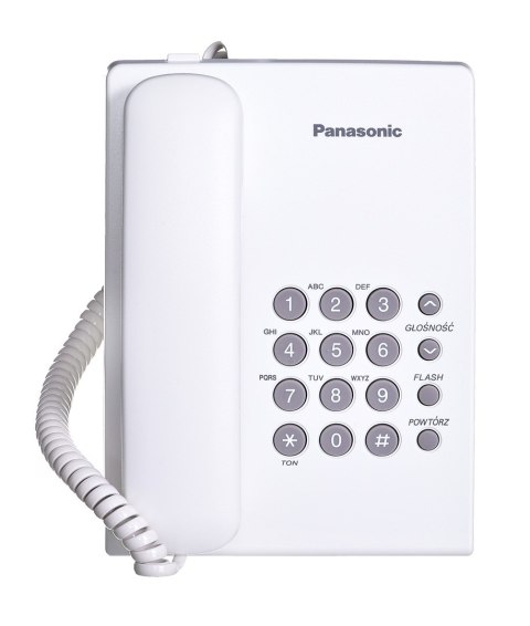 Telefon przewodowy Panasonic KX-TS 500PDW Biały Telefon przewodowy Panasonic KX-TS 500PDW Biały