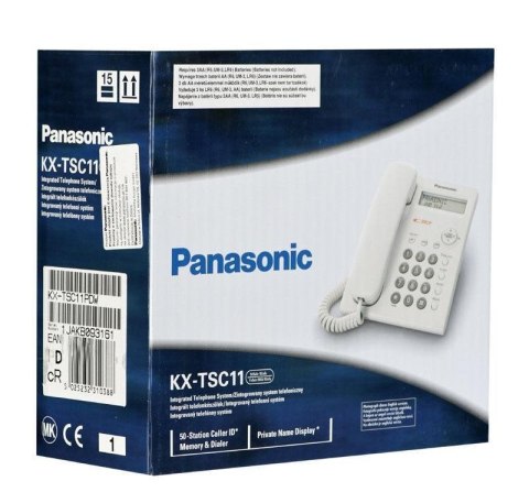 Telefon przewodowy Panasonic KX-TSC11PDW Biały Telefon przewodowy Panasonic KX-TSC11PDW Biały