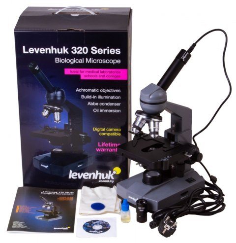 Monokularowy mikroskop cyfrowy Levenhuk D320L BASE 3M Monokularowy mikroskop cyfrowy Levenhuk D320L BASE 3M