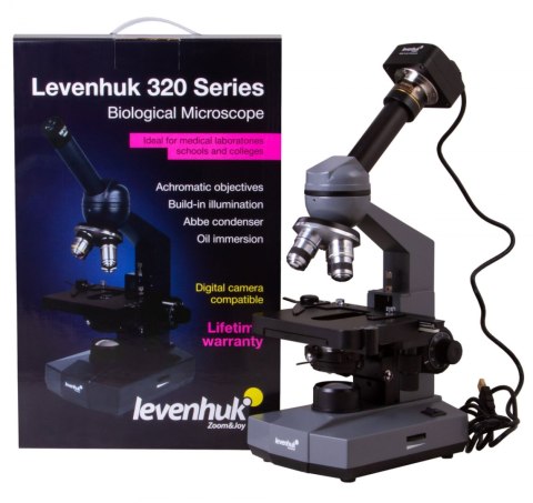 Monokularowy mikroskop cyfrowy Levenhuk D320L PLUS 3.1M Monokularowy mikroskop cyfrowy Levenhuk D320L PLUS 3.1M