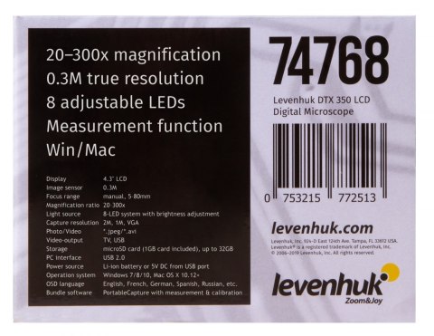 Mikroskop cyfrowy Levenhuk DTX 350 LCD Mikroskop cyfrowy Levenhuk DTX 350 LCD