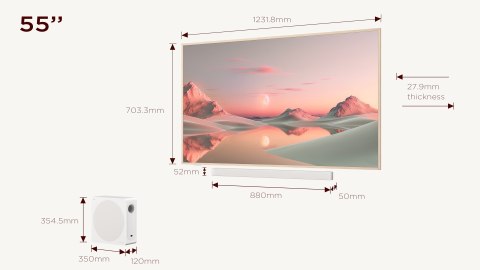 Telewizor 55" TCL 55A300 PRO QLED 4K 144Hz Google TV