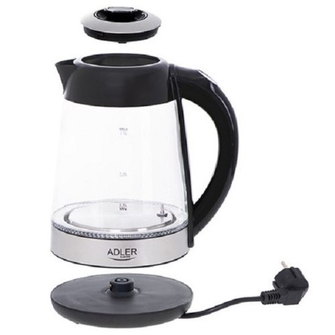 Czajnik ADLER AD 1285 (1.7L /2200W /Czarno-przezroczysty ) Czajnik ADLER AD 1285 (1.7L /2200W /Czarno-przezroczysty )