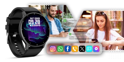 Smartwatch GIEWONT Sport Around PRO SmartCall GW120-2 PRO - Carbon