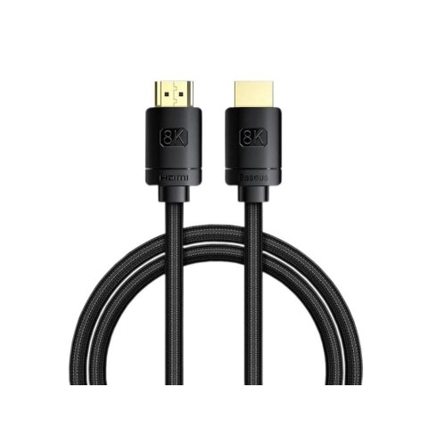 Kabel HDMI - HDMI 2.1, 8K 60Hz, 3D, HDR, 48Gbps Baseus High Definition Series CAKGQ-K01 2m Kabel HDMI - HDMI 2.1, 8K 60Hz, 3D, HDR, 48Gbps Baseus High Definition Series CAKGQ-K01 2m