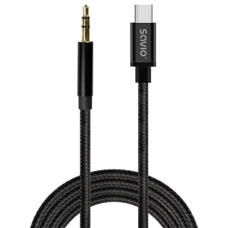 Kabel Savio CL-188 USB-C do Mini Jack 3.5mm 2m