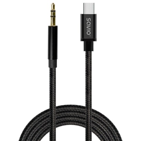Kabel Savio CL-188 USB-C do Mini Jack 3.5mm 2m Kabel Savio CL-188 USB-C do Mini Jack 3.5mm 2m