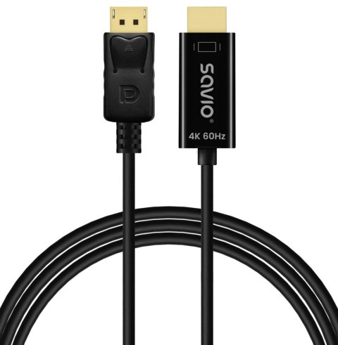 Kabel Savio CL-189 DisplayPort do HDMI 4K 60 Hz Kabel Savio CL-189 DisplayPort do HDMI 4K 60 Hz