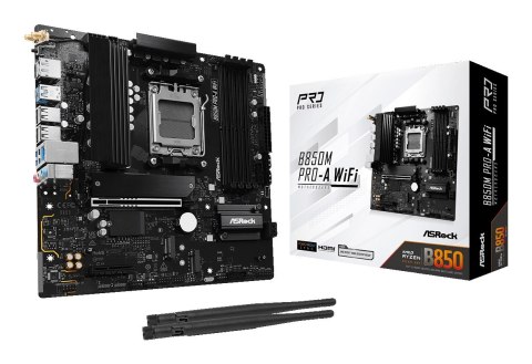 Asrock B850M Pro-A WiFi AMD B850 Gniazdo AM5 micro ATX Asrock B850M Pro-A WiFi AMD B850 Gniazdo AM5 micro ATX