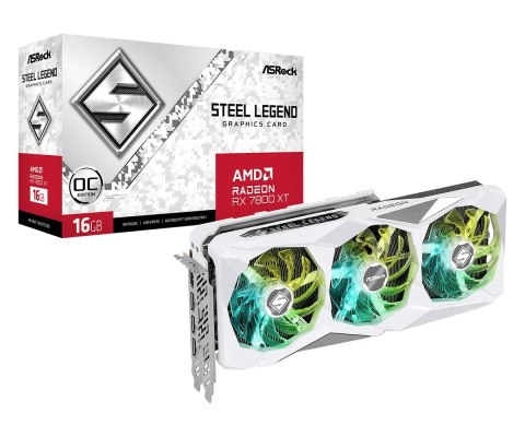 Asrock Radeon RX 7800 XT Steel Legend OC AMD 16 GB GDDR6 Asrock Radeon RX 7800 XT Steel Legend OC AMD 16 GB GDDR6