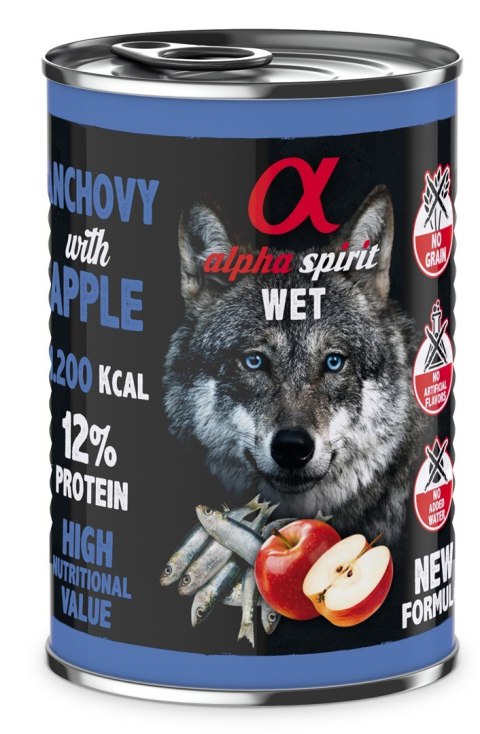 Alpha Spirit Anchois/jabłko mokra karma pies 400 g Alpha Spirit Anchois/jabłko mokra karma pies 400 g