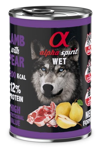 Alpha Spirit jagnię/gruszka mokra karma pies 400 g