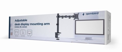 Gembird MA-D1-01 uchwyt / stojak do monitorów 81,3 cm (32") Czarny Biurko Gembird MA-D1-01 uchwyt / stojak do monitorów 81,3 cm (32") Czarny Biurko