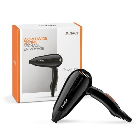 BaByliss Travel Dry 2000 suszarka do włosów 2000 W Czarny