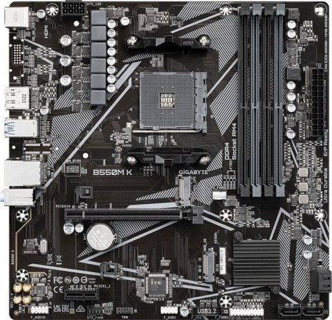 Płyta główna GIGABYTE B550M K (Socket AM4 /micro ATX) Płyta główna GIGABYTE B550M K (Socket AM4 /micro ATX)
