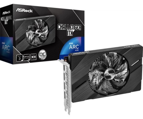 Karta graficzna ASROCK A380 Challenger ITX 6GB GDDR6 (A380 CLI 6GO) Karta graficzna ASROCK A380 Challenger ITX 6GB GDDR6 (A380 CLI 6GO)