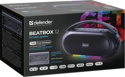 GŁOŚNIK DEFENDER BEATBOX 12 BLUETOOTH 16W