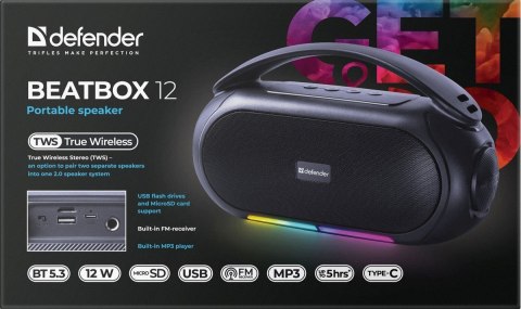 GŁOŚNIK DEFENDER BEATBOX 12 BLUETOOTH 16W