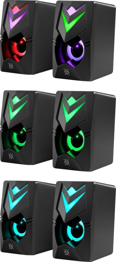 GŁOŚNIKI DEFENDER J4 2.0 6W LED USB CZARNE