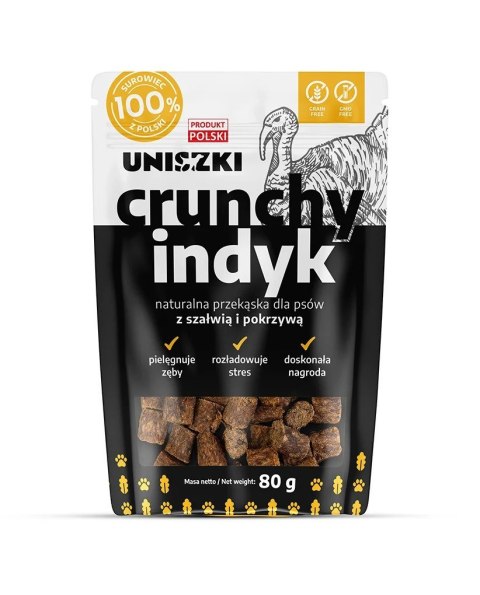 UNISZKI Crunchy indyk - Szałwia Pokrzywa 80g UNISZKI Crunchy indyk - Szałwia Pokrzywa 80g