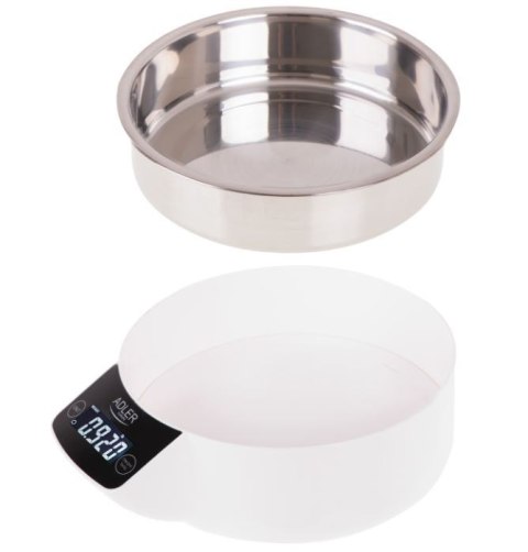 Waga kuchenna ADLER AD 3166 (Maks. 5000g /Stalowo-biały ) Waga kuchenna ADLER AD 3166 (Maks. 5000g /Stalowo-biały )