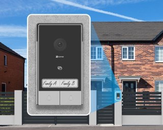 Zestaw wideodomofonowy EZVIZ HP7 z dwoma panelami bramowymi