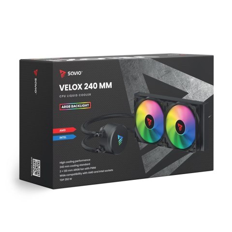 SAVIO CHŁODZENIE WODNE CPU ARGB 240 MM VELOX SAVIO CHŁODZENIE WODNE CPU ARGB 240 MM VELOX